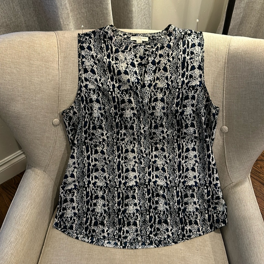 Black/Blue/White Kathrine Barclay Blouse (Size M)